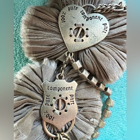 Y2K Juicy Couture Crystal Ribbon Chainlink Statement Necklace - Picture 5 of 10